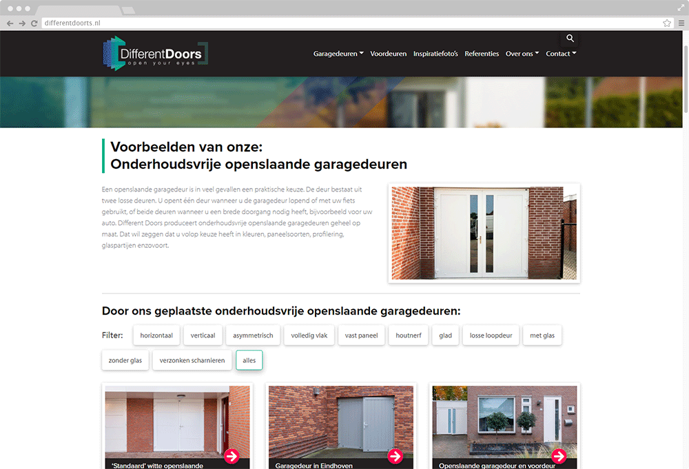 Tagpagina Differentdoors.nl