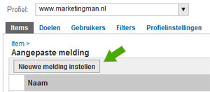 alert instellen google analytics