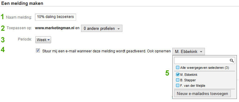 google analytics melding maken